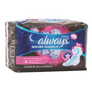 0b224aa2e890923db37bbc6a7b635e25.png Always Night Tranquil Sanitary Towels 8 units.