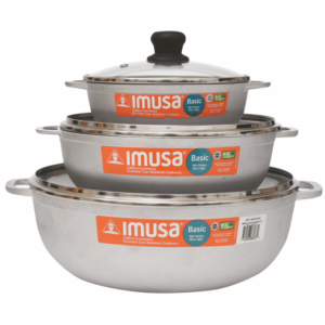 3-piece Imusa T V 18 24 30 cm pot set