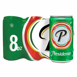 Presidente beer can 8 oz 6 pack