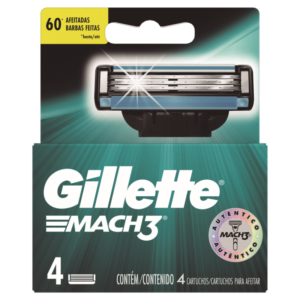Gillette Mach3 Razor Blades 4 Units.