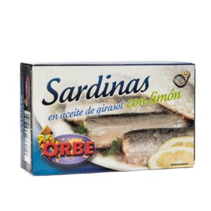 Orbe Sardines In Oil With Lemon 124 Gr
