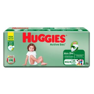 Huggies Active Sec Stage 4 Diapers 34 Und/Pack