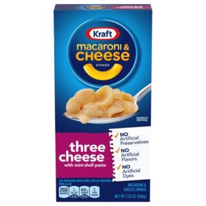 Kraft Three Cheese Macaroni Pasta 7.25 Oz