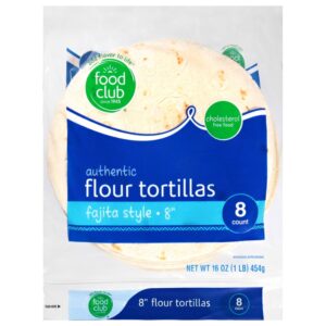 Food Club #8 Fajita Style Wheat Tortillas 8 Und/Paq