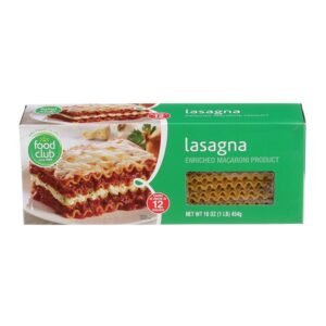 Food Club Fc Lasagna Pasta 16 Oz