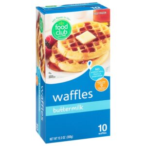 Food Club Buttermilk Frozen Waffles 10 Units/Pack