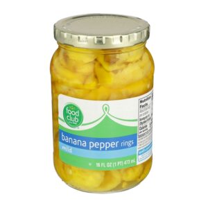 Food Club Mild Banana Pepper Rings 16 Oz