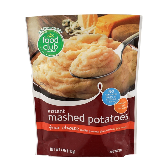 Food Club 4 Cheese Instant Mashed Potatoes 4 Oz