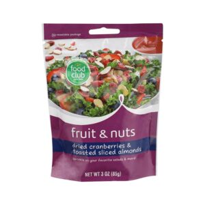 Food Club Salad Topping Cranberries & Almonds 3 Oz