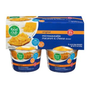 Food Club Microwave Macaroni and Cheese 2.05 Oz, 4 Units/Pack