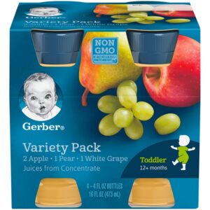 Gerber Variety Pack Baby Juice 4 Oz, 4 Units/Pack
