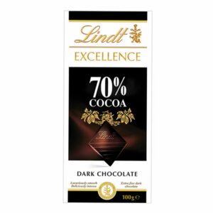 Lindt Excellence 70% Dark Chocolate Bar 100 Gr