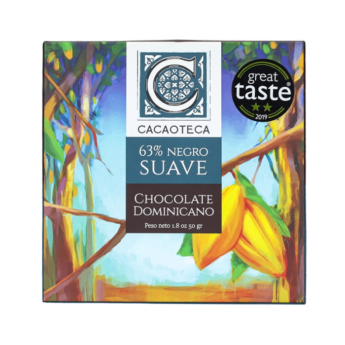 Smooth Dark Chocolate 63% 1.8 Oz Cacaoteca