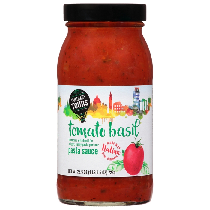 Culinary Sauce for Pasta, Tomatoes and Basil 25.5 Oz.