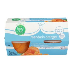 Food Club Sugar Free Mandarin Oranges in Syrup 3.8 Oz, 4 Units/Pack