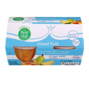 Food Club Mixed Fruits No Sugar Added 3.8 Oz, 4 Units/Pack