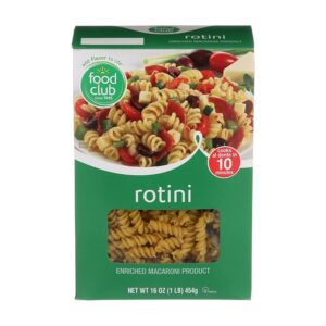 Food Club Rotini Pasta 16 Oz