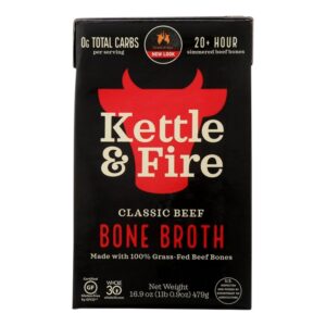 Kettle & Fire Beef Bone Broth 16.9 Oz