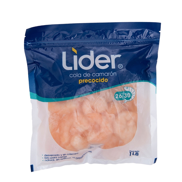 Lider Precooked Shrimp 26/30 Frozen 1 Lb
