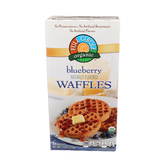 Full Circle Blueberry Flavored Organic Frozen Waffles 6 Und/Pack