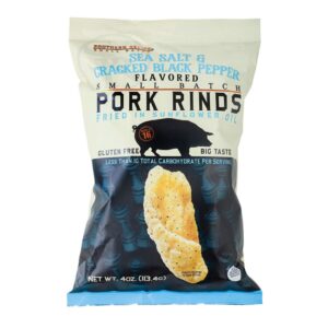 Pork Rinds Sea Salt & Cracked Black Pepper Gluten Free 4 Onz
