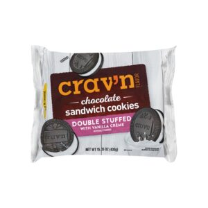 Crav'N Flavor Double Stuffed Sandwich Cookie 15.35 Oz