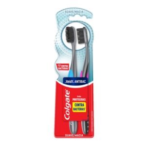 Colgate 360 Degrees Charcoal Antibacterial Toothbrush 2 Units/Pack