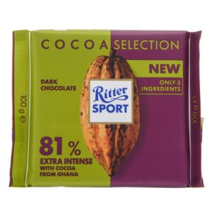 Ritter Sport 81% Cocoa Dark Chocolate 100 Gr