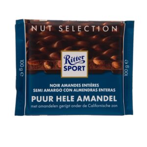 Ritter Dark Chocolate Whole Almonds 100 Gr