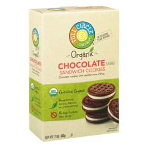 Full Circle Organic Chocolate Sandwich Cookies 12 Oz