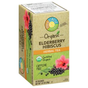 Full Circle Organic Elderberry Berry Flavor Tea 20 Count/Pack