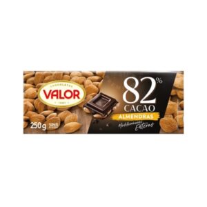 Valor 82% Cocoa Chocolate Bar with Almonds 250 Gr