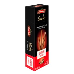 Delaviuda Chocolate Sticks with Almond 120 Gr