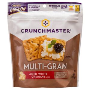 Crunchmaster White Cheddar Cheese Crackers 4 Oz