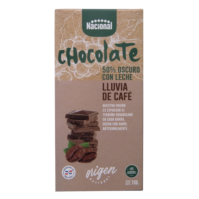 Lluvia De Cafe National Origin Chocolate 70 Gr