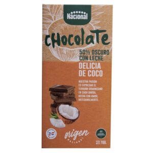 Chocolate Delicia De Coco Origen Nacional 70 Gr