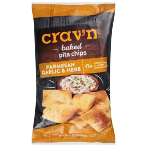 Cravn Garlic Herb & Parmesan Pita Chips 7 Oz