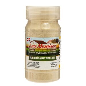 Los Memisos Garlic, Oregano, Ground Pepper Powder Seasoning 113.40 Gr