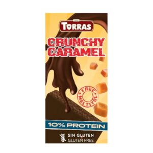 Torras Sugar Free Dark Chocolate Bar with Caramel and Soy Protein 100 Gr