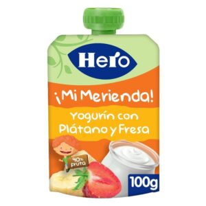 Hero Mi Merienda Yogurt Banana and Strawberry Flavor 100 Gr