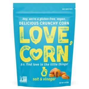 Love,Corn Salted and Vinegar Roasted Corn Snack 4 Onz