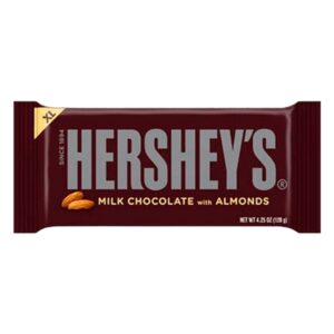 Hershey's XL Milk Chocolate with Almonds Bar 4.25 Oz