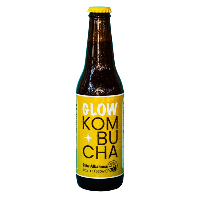 Glow Kombucha Pineapple and Basil 330 ml