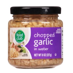 Food Club Garlic Cut In Water 8 Oz