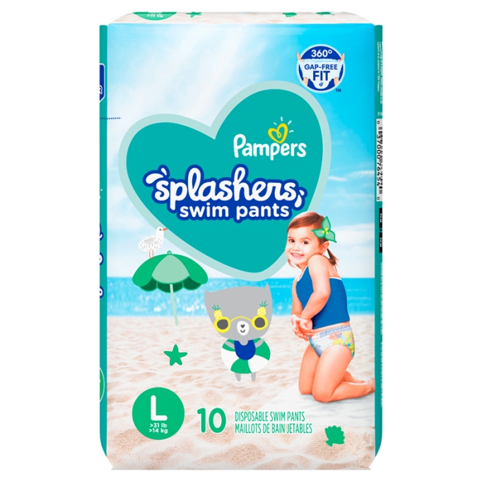 Pampers Splashers Diapers 5T-6T 10 Und/Pack