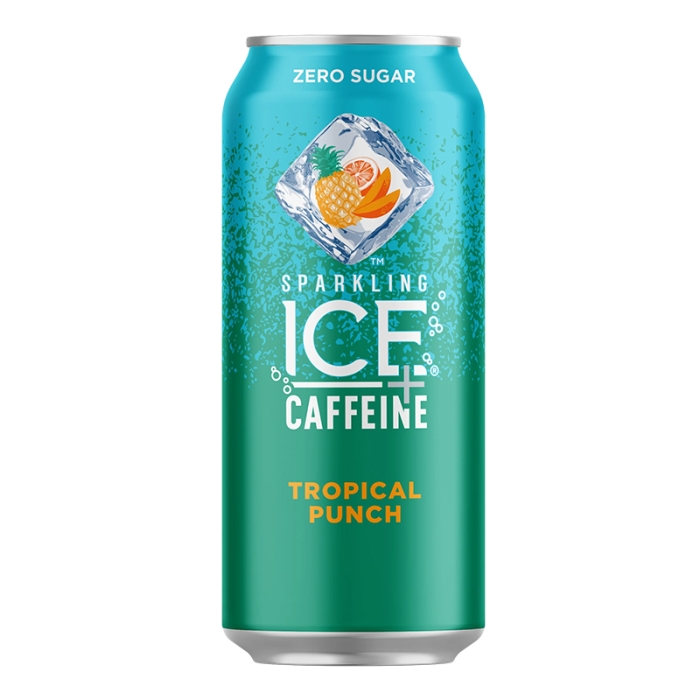 Ice Sparkling Tropical Punch Flavored Caffeinated Carbonated Water 16 Oz