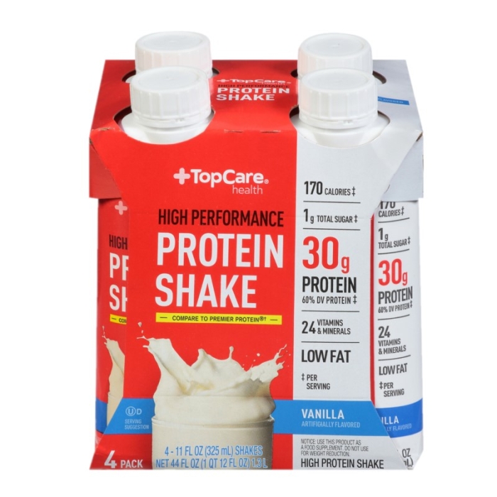 Top Care Vanilla Flavor Protein Shake 4 Units/Pack 11 Oz