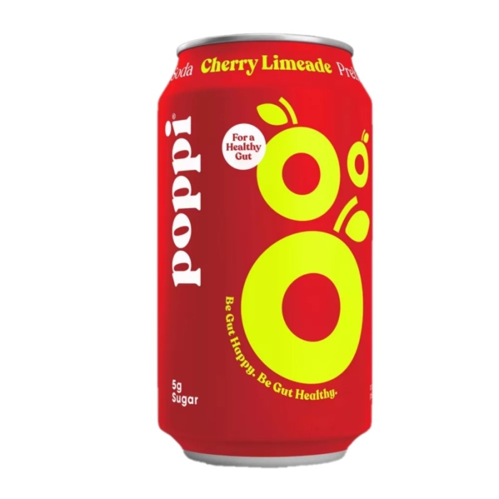 Poppi Prebiotic Soda Cherry Lemon 12 Oz