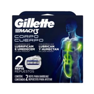 Gillette Mach 3 Body Razor Replacement 2 Units/Pack