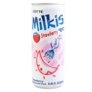 Milkis Lotte Strawberry Yogurt Flavored Carbonated Drink 250 Ml